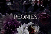 Pattern Peonies and Chrysanthemums, a Pattern Graphic by Yana Dobrik (Thumbnail 1 of 11)