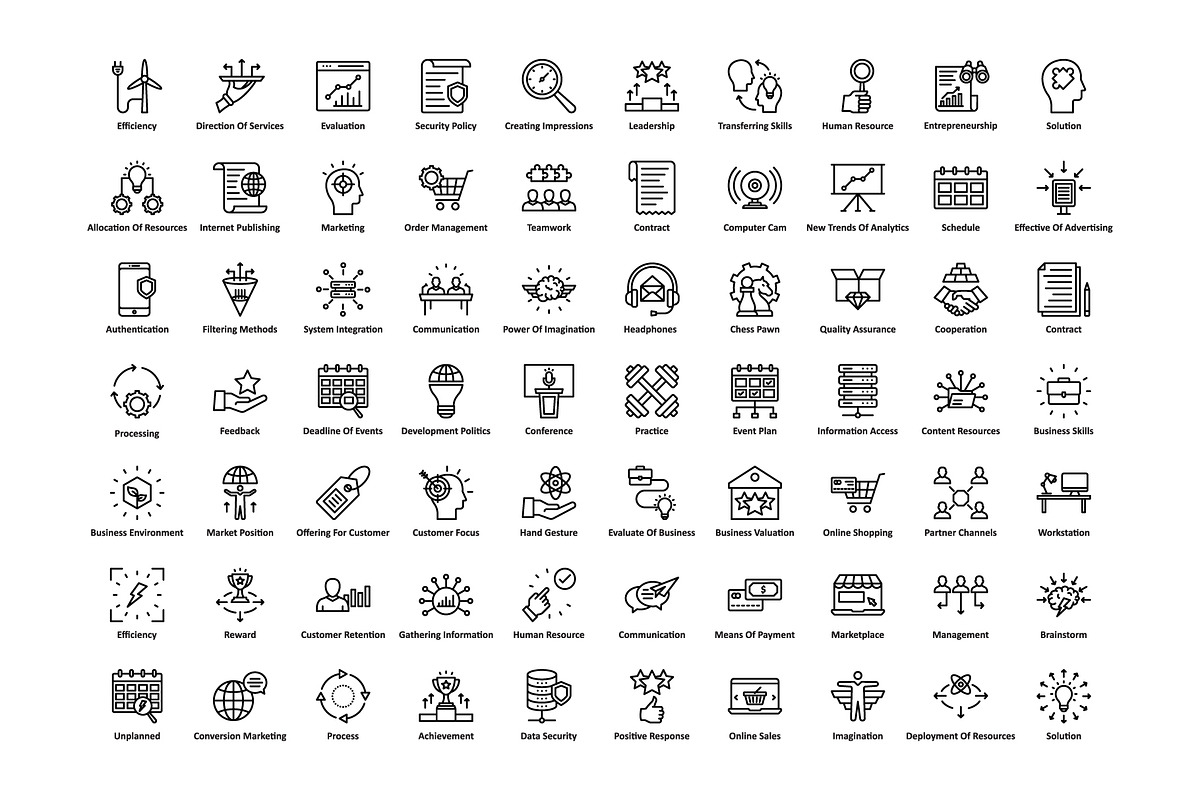 1275 Business Startup Line Icons, an Outline Icon by Vector Portal (Photo 19 of 20)