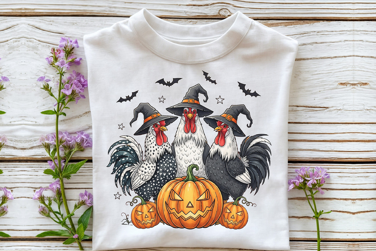 Halloween Pumpkin Chicken Witch Fall, an Illustration by DreamCafeArt (Photo 3 of 7)