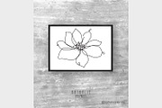Anemone Digital Print. Line Art, a Background Graphic by Sunset&Sea Design (Thumbnail 3 of 3)