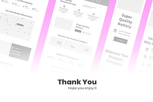 Battery Store Wireframe Website