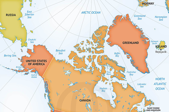 Vector map continent North America preview 2