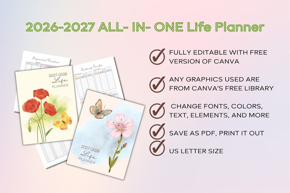 2027-2028 All in One Life Planner, a Templates & Theme by Adalin Shop (Photo 10 of 10)