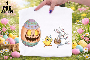 Funny Easter Monster PNG, an Illustration by Daily.Designs