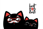 Father`s day greeting card, an Animal Illustration by Marysha Art (Thumbnail 4 of 4)