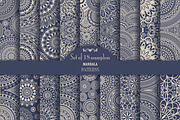 Set of 18 seamless pattern Mandala, a Pattern Graphic by NataLito (Thumbnail 1 of 11)