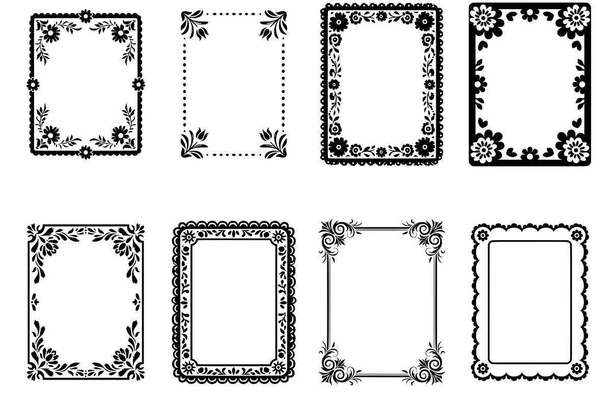 Cottagecore Folk Art Frames SVG, an Object Graphic by Pattern Whimsy (Photo 2 of 6)