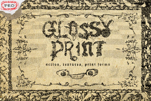 GLOSSY PRINT. Grunge action (V. pro)