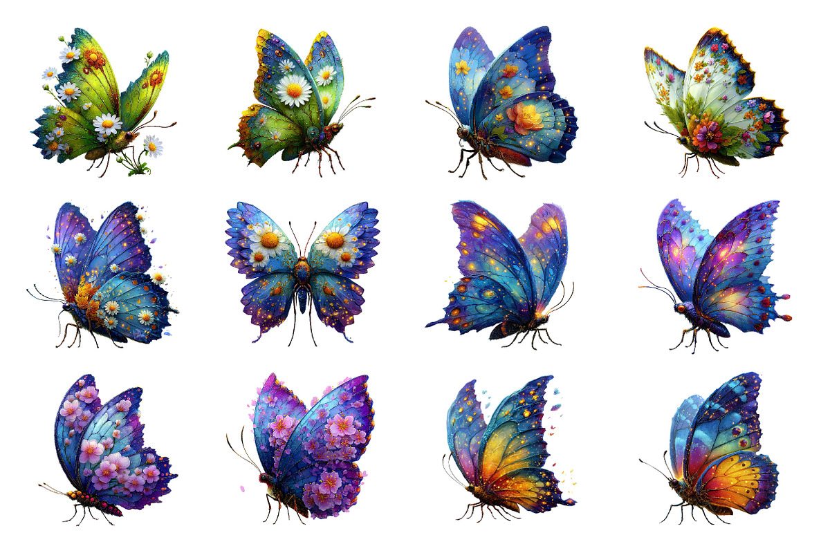 Watercolor Spring Butterfly Clipart, an Illustration by Dream Creation (Photo 2 of 5)