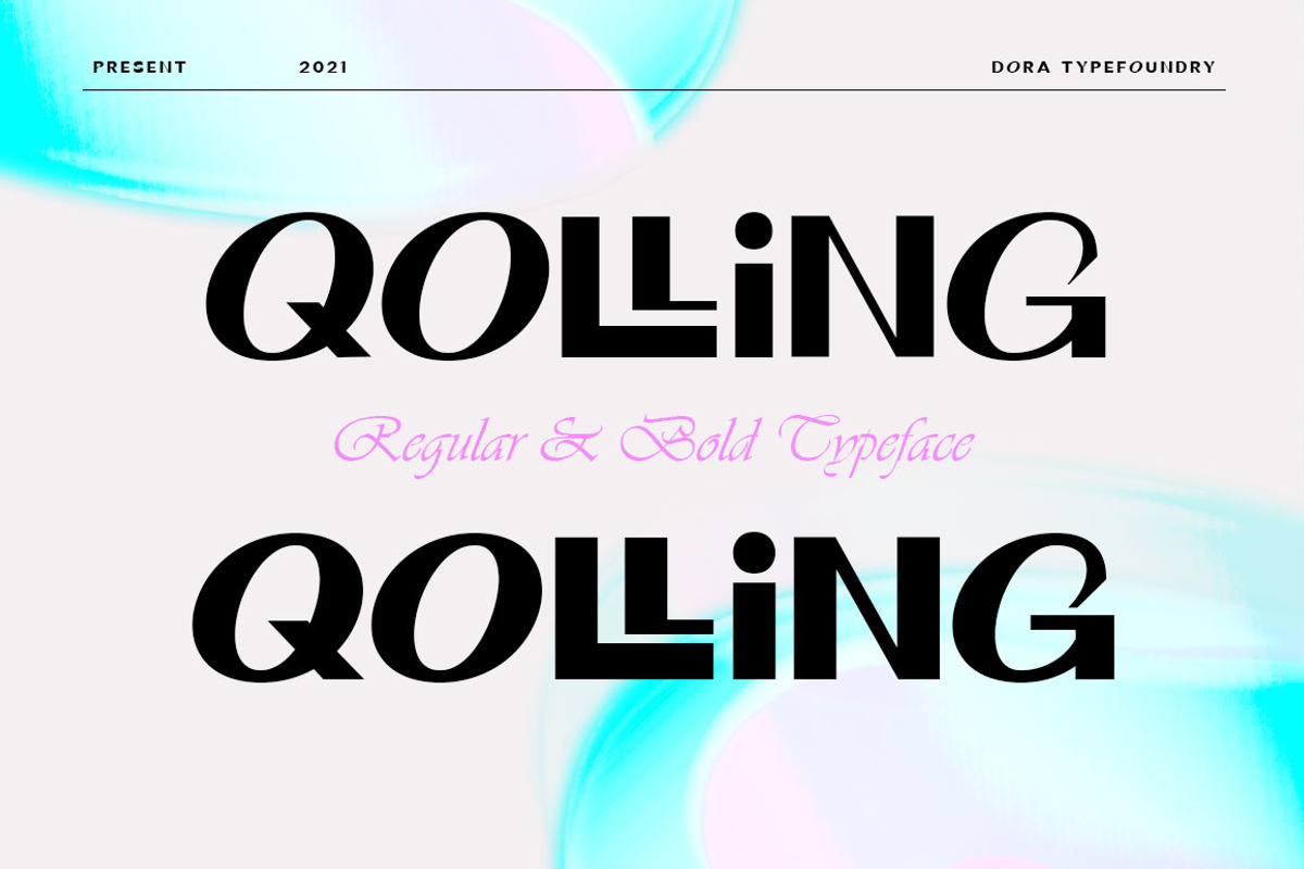 Qolling Display Font, a Sans Serif Font by Dora Typefoundry (Photo 1 of 11)