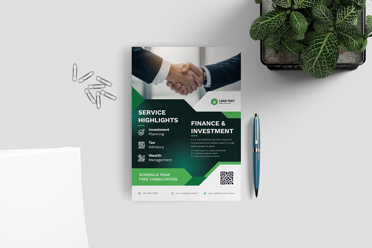 Finance & Investment Flyer Template, a Flyer Template by zahidhossainalif (Photo 4 of 5)