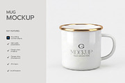 Enamel Mug Mockup Template, a Cups & Container Mockup by graphypix (Thumbnail 2 of 4)