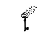 50 Flying Keys Silhouette Vector Bun, an Illustration by Designs_River (Thumbnail 30 of 51)