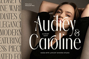 Audrey & Caroline - Elegant Modern, a Serif Font by Shakira Studio (Thumbnail 1 of 10)