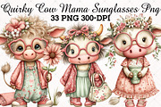 Quirky Cow Mama Sunglasses PNG, an Animal Illustration by RobertsArt (Thumbnail 1 of 5)