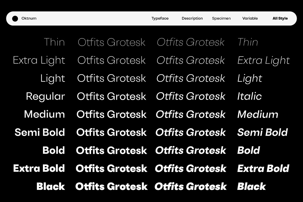 Otfits Grotesk Display, a Sans Serif Font by Oktnum Type Foundry (Photo 17 of 17)