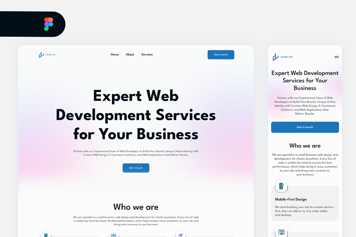 Responsive Design Lab Agency Website, an UI Kit Template by Design Lab (Photo 5 of 7)