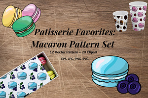 Patisserie Favorites Macaron Pattern