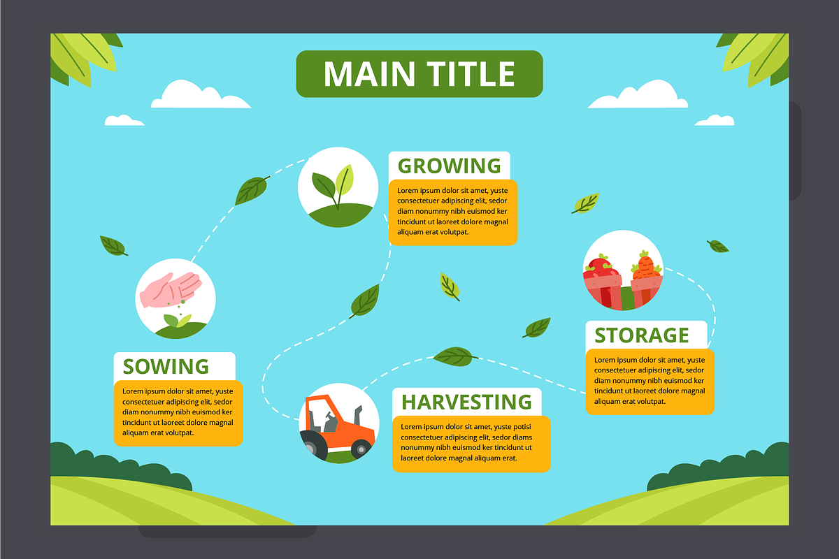Farming Infographic Template, a Templates & Theme by Bartama Graphic (Photo 4 of 4)