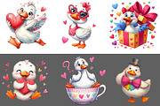 Silly Valentines Goose Clipart, an Illustration by Designworld (Thumbnail 5 of 5)