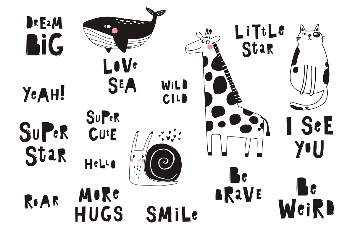 Cute cut animals, alphabet, poster, an Animal Illustration by Barkova Nadya (Photo 6 of 8)