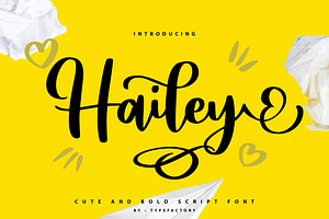 Hailey - Cute And Bold Script