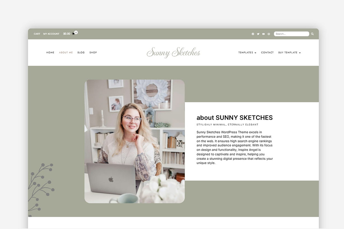 Sunny Sketches - WordPress Blog & Shop Theme preview 3