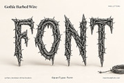 Gothic Barbed Wire Font, a Blackletter Font by Handmadefont (Thumbnail 1 of 15)