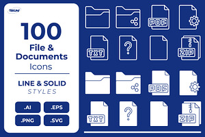 File and Document Icons, an Icon by Tekuni