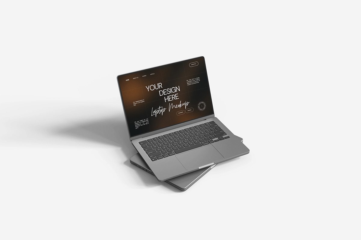 Laptop Mockup, a Product Mockup by MrLetters (Photo 3 of 5)