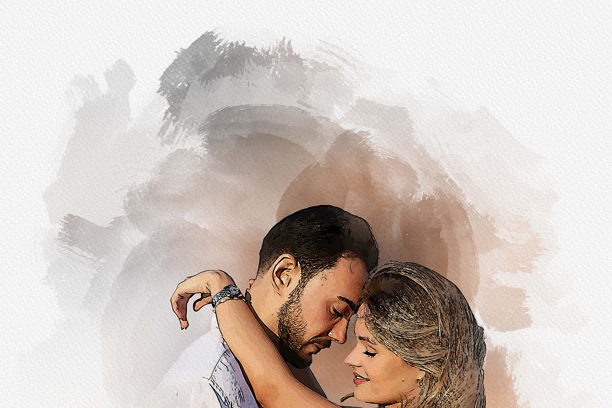 Watercolor Portrait Art Template, an Action Add-On by MRI STUDIO (Photo 2 of 9)