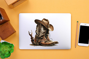 Cowboy Hat And Boots Clipart Bundle