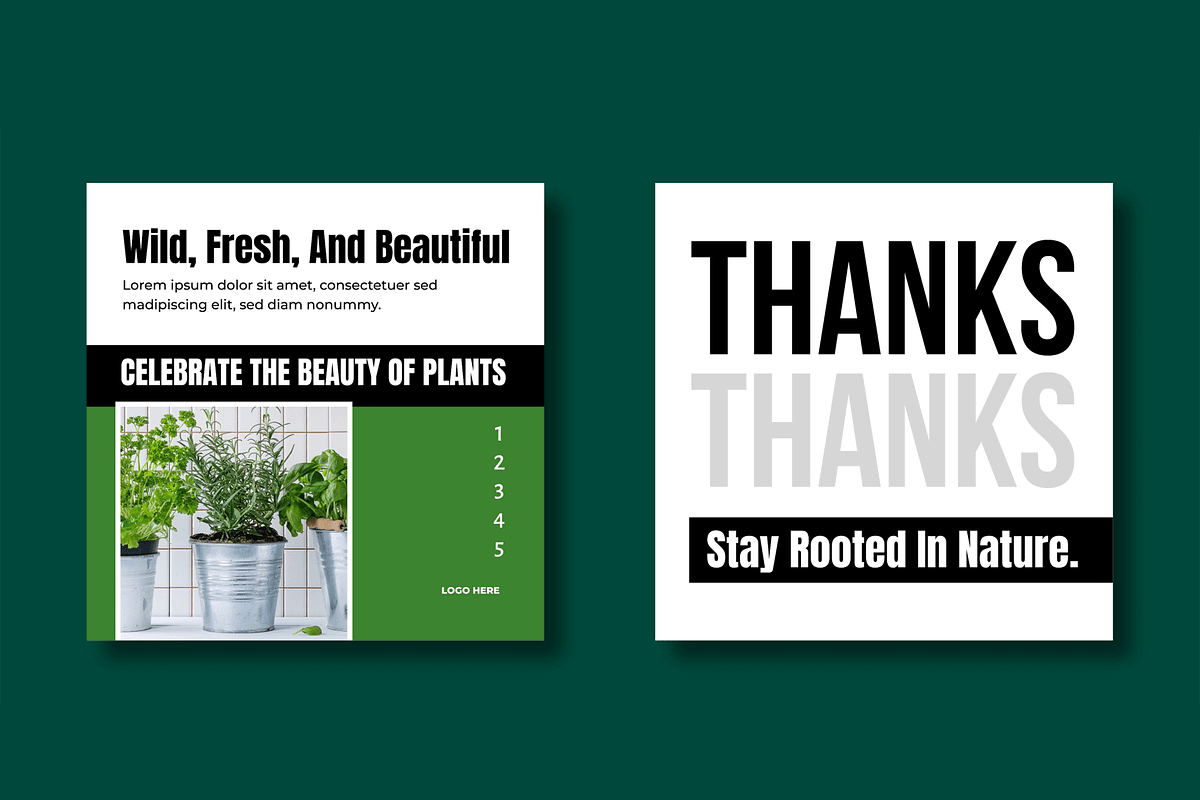 Botanical Social Media Post Template, a Social Media Template by MightyDesign (Photo 5 of 8)