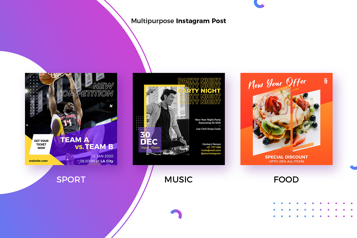 2020 Multipurpose Instagram Post, a Social Media Template by Typoerba (Photo 3 of 7)