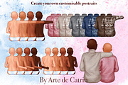 Winter Mood, Family Clipart, a Decorative Illustration by ArtedeCatrin (Thumbnail 6 of 12)