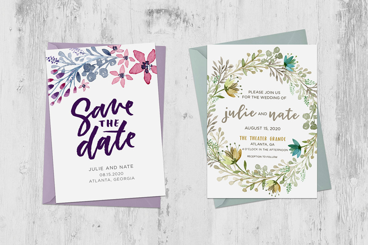 Watercolor Leaves and Florals Kit, a Texture Illustration by Every Tuesday (Photo 4 of 8)