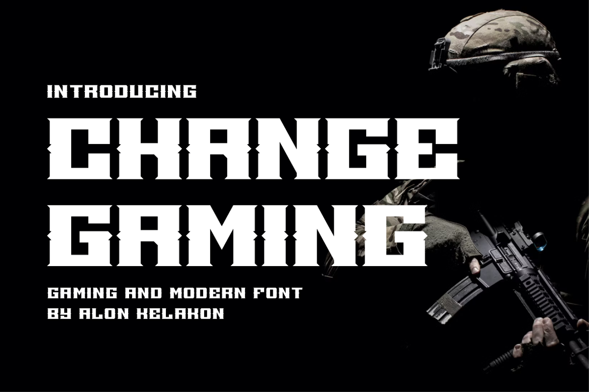 Change Gaming, a Serif Font by alon kelakon (Photo 1 of 6)