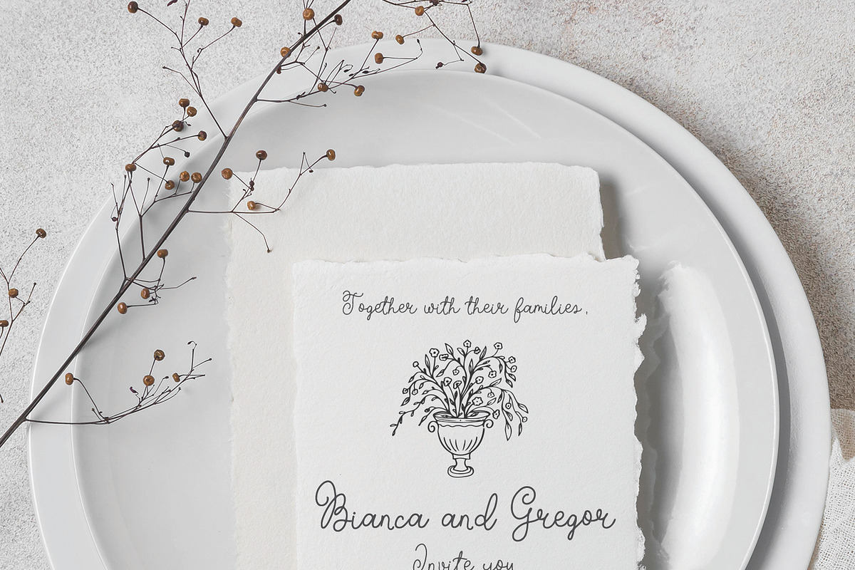 Amore Mio Whimsical Wedding Script, a Handwritten Font by Amalia Calligraphy (Photo 5 of 7)