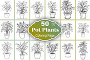Pot Plant Coloring Page, a Graphic by Forhadx5 (Thumbnail 1 of 6)