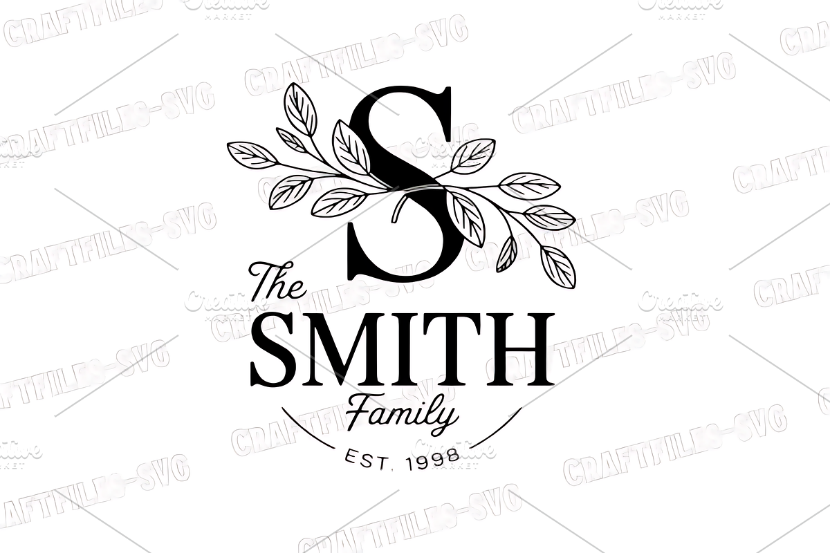 Family Monogram SVG Bundle, a Background Graphic by Design Station (Photo 3 of 3)
