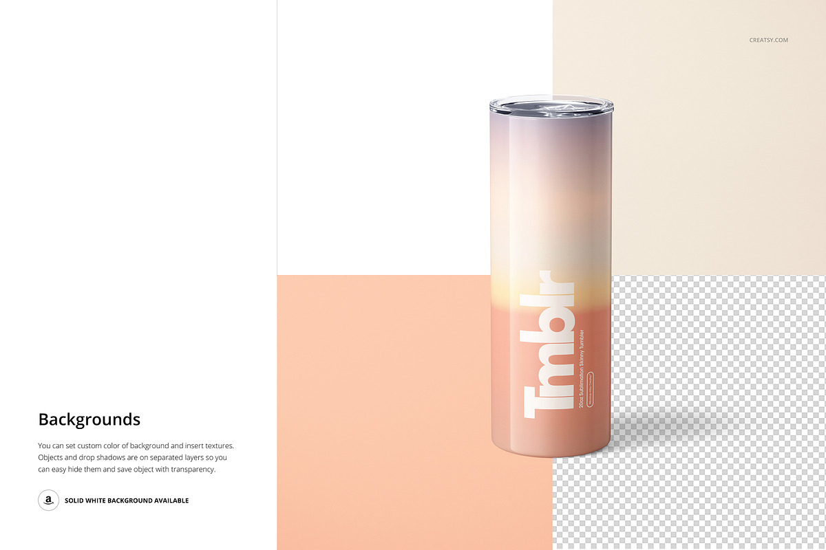 20oz Skinny Tumbler Mockup Set, a Cups & Container Mockup by creatsy5 (Photo 15 of 16)
