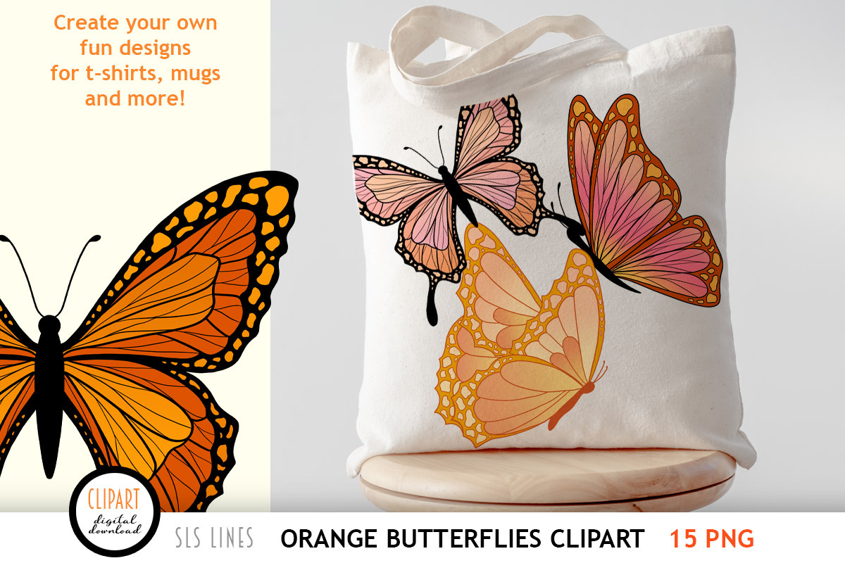 Colorful Butterfly Clipart Bundle, an Animal Illustration by SLS Lines (Photo 7 of 11)