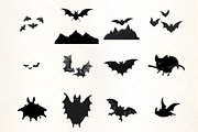 Bats Silhouettes Clipart, an Icon by CrexoraLab (Thumbnail 4 of 5)