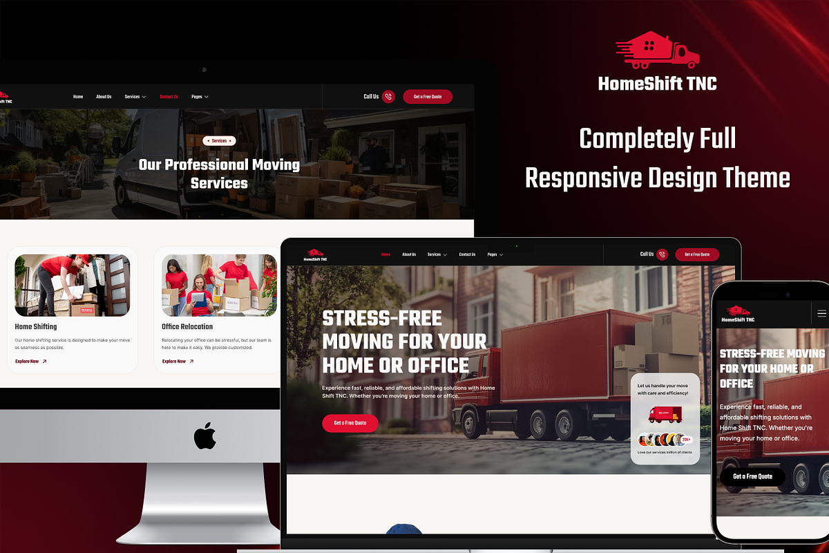 HomeShift - Transport HTML Template preview 2
