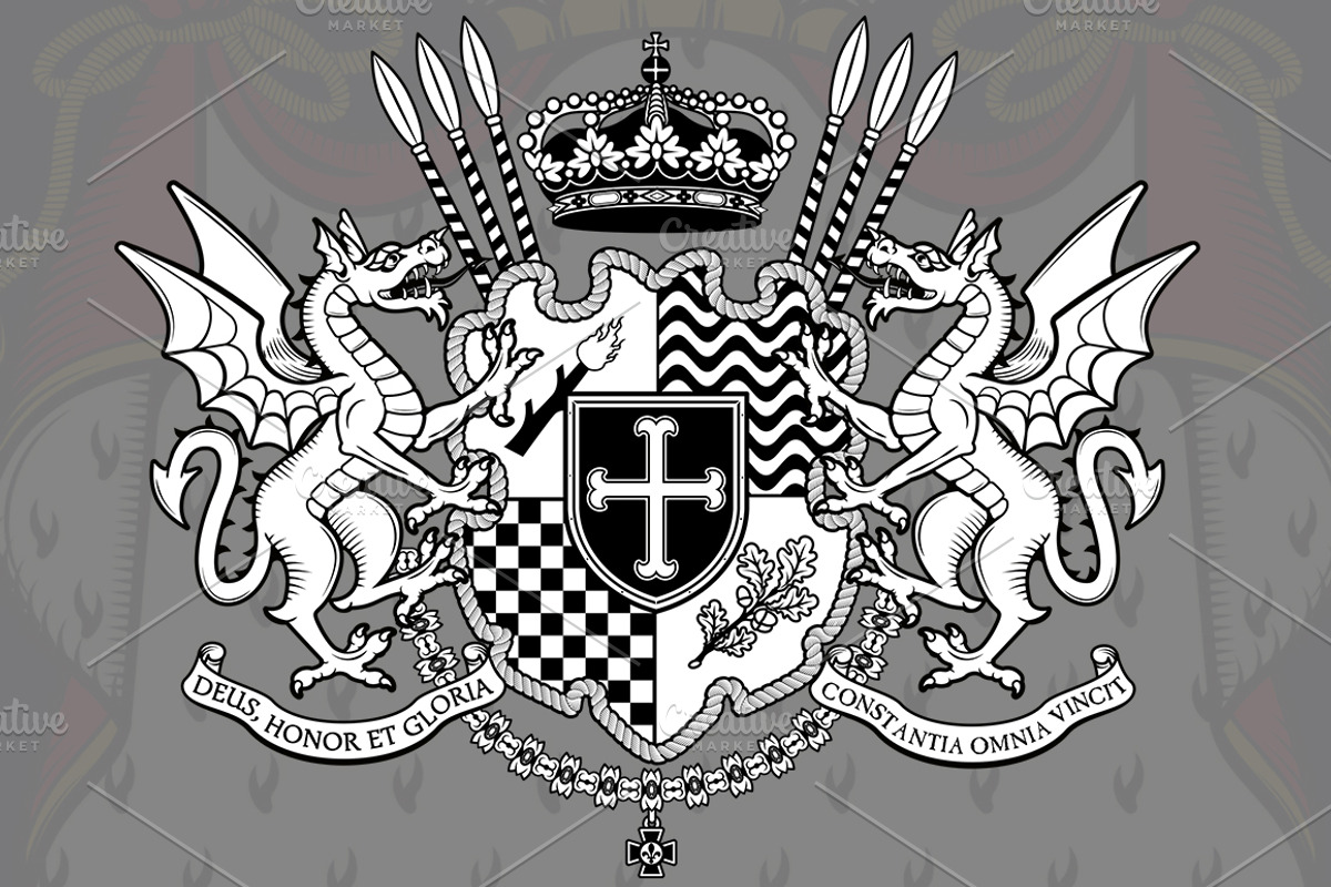 Heraldry Generator., an Animal Illustration by Moloko88