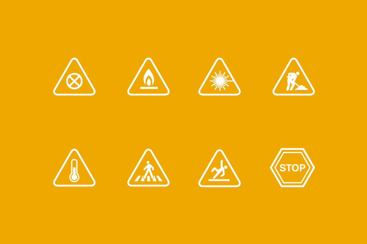 16 Warning Signs and Icons preview 2