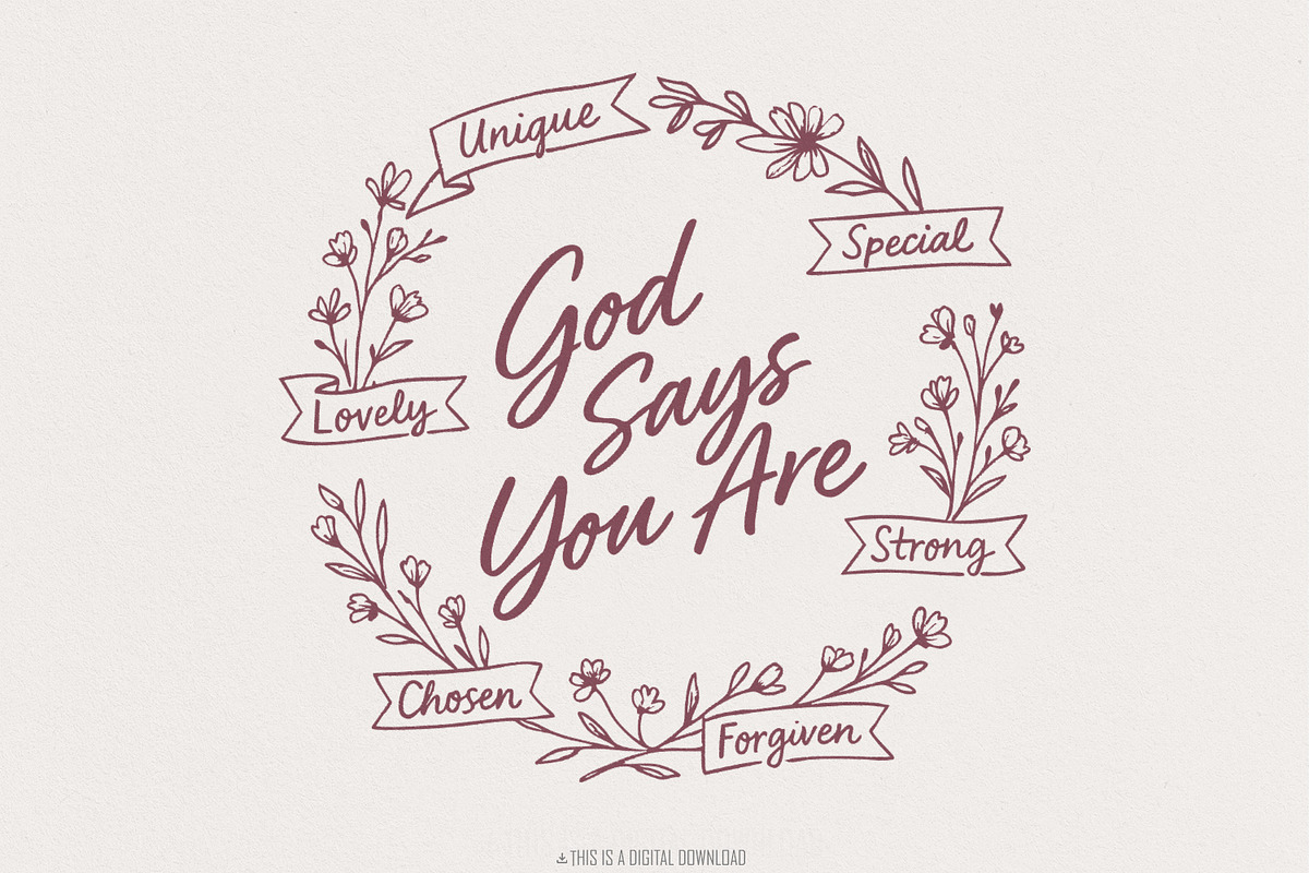 God Says You Are PNG, Unique, an Illustration by SharpMarketplace (Photo 1 of 9)