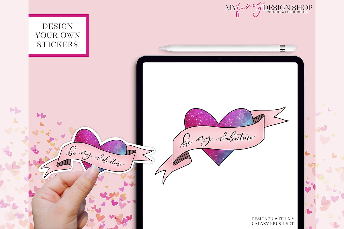 Procreate Valentine Brush Set, a Brush Add-On by My Fancy Design Shop (Photo 7 of 11)