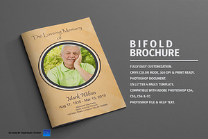 Funeral Program Template Simple, a Brochure Template by Madhabi Studio