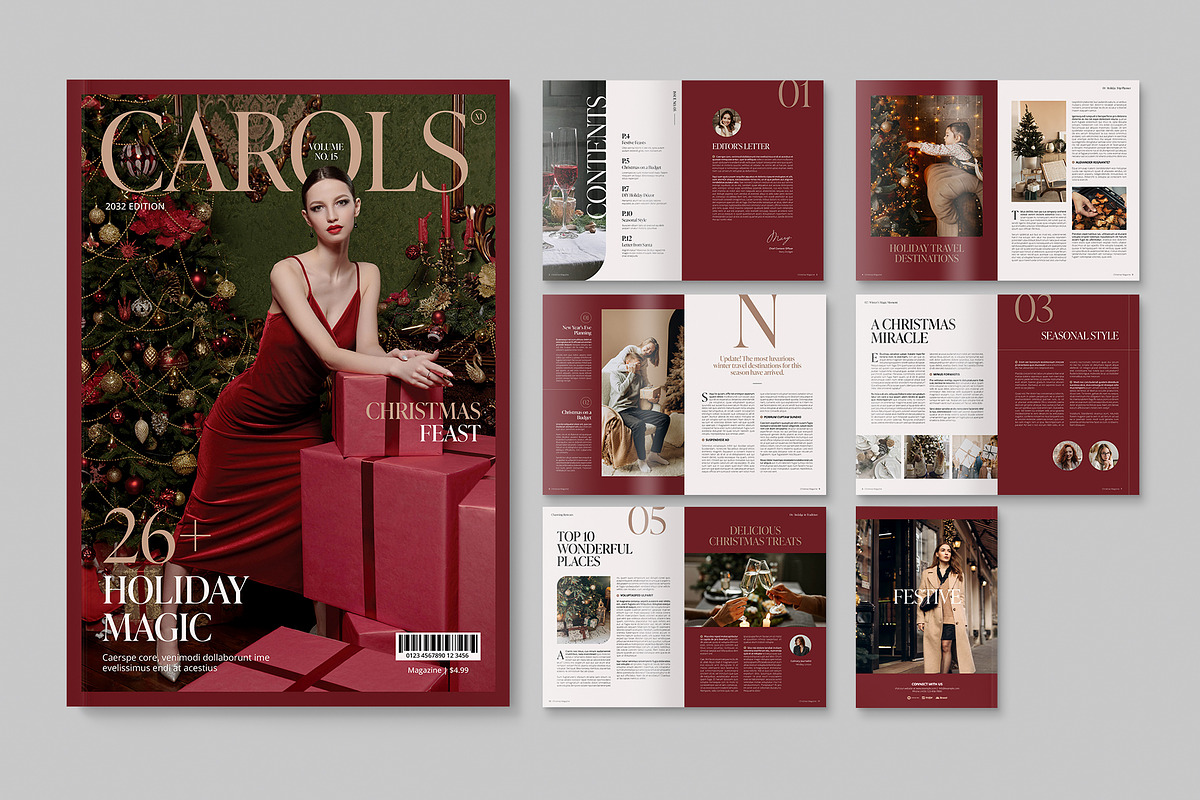 Christmas Magazine Template, a Magazine Template by BrandPacks (Photo 2 of 6)